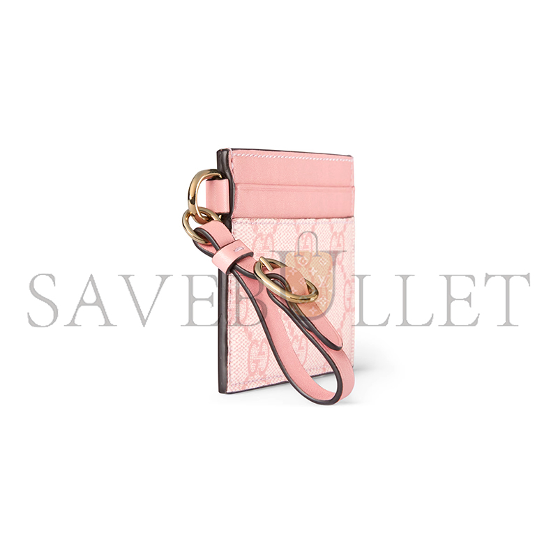GUCCI GG EMBLEM CARD CASE WITH STRAP 819121 (10*7cm) GUCCI GG EMBLEM CARD CASE WITH STRAP 819121 (10*7cm)
